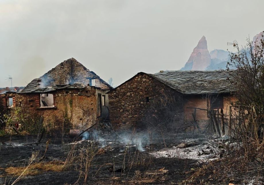 Incendio en las Médulas